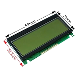 LCD (STN-Positive) 2x16 Char Green +Backlight | 00