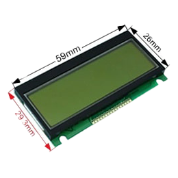 LCD (STN-Positive) 2x16 Char Green +Backlight | 01