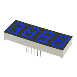 LED 7Seg 4Digits Blue 0.56" | 00